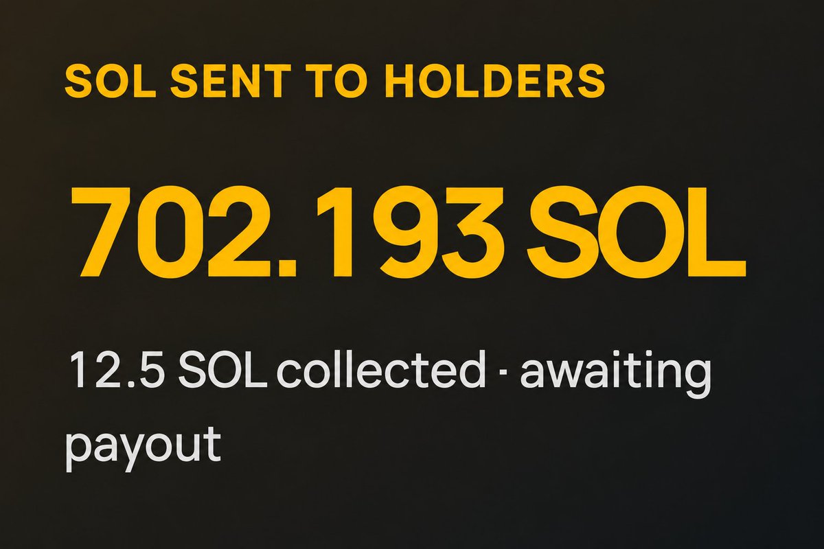 ClashPadFun's tweet photo. GM ☀️

702.193 SOL has now been sent straight to holders, with another 12.5 SOL collected and waiting for payout.

Launch. Hold. Build. Earn.

The rewards keep moving, and we’re just getting started 🔥 https://t.co/wdbg9ft53j
