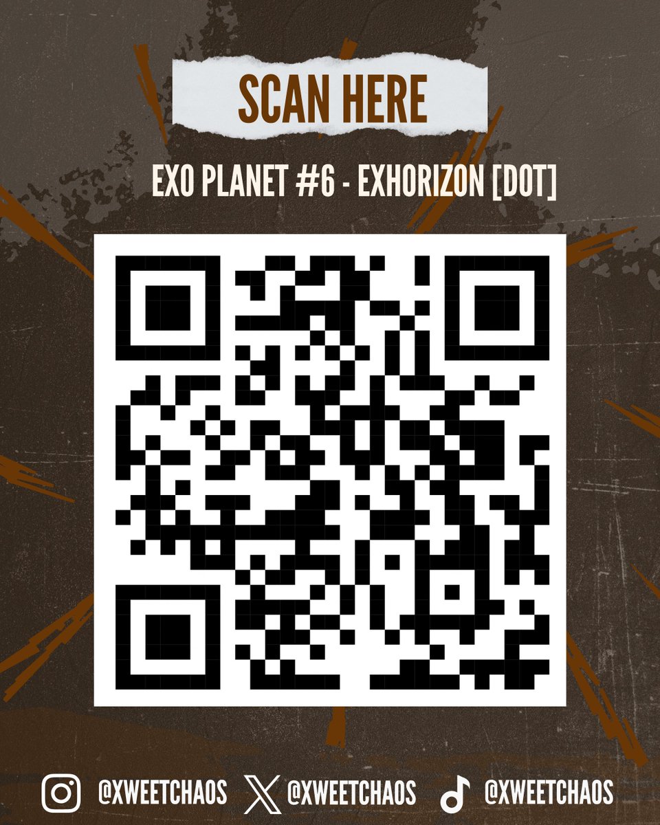 xweetchaos's tweet photo. 𝑺𝑶𝑭𝑻 𝑶𝑷𝑬𝑵𝑰𝑵𝑮 ✧ ༘ ⋆｡♡

[OPEN SHARING NOBAR - EXO PLANET #6 EXHORIZON[dot]] 🎤🎸🎶

Take your seats here : https://t.co/RuTvvKrd4q
Or scan our barcode⬇️⬇️

Let's make some fun at home! ✨

tags. wts sharing nobar exo planet exhorizon dot #zonajajan #zonauang https://t.co/iIu7Pi4n2V
