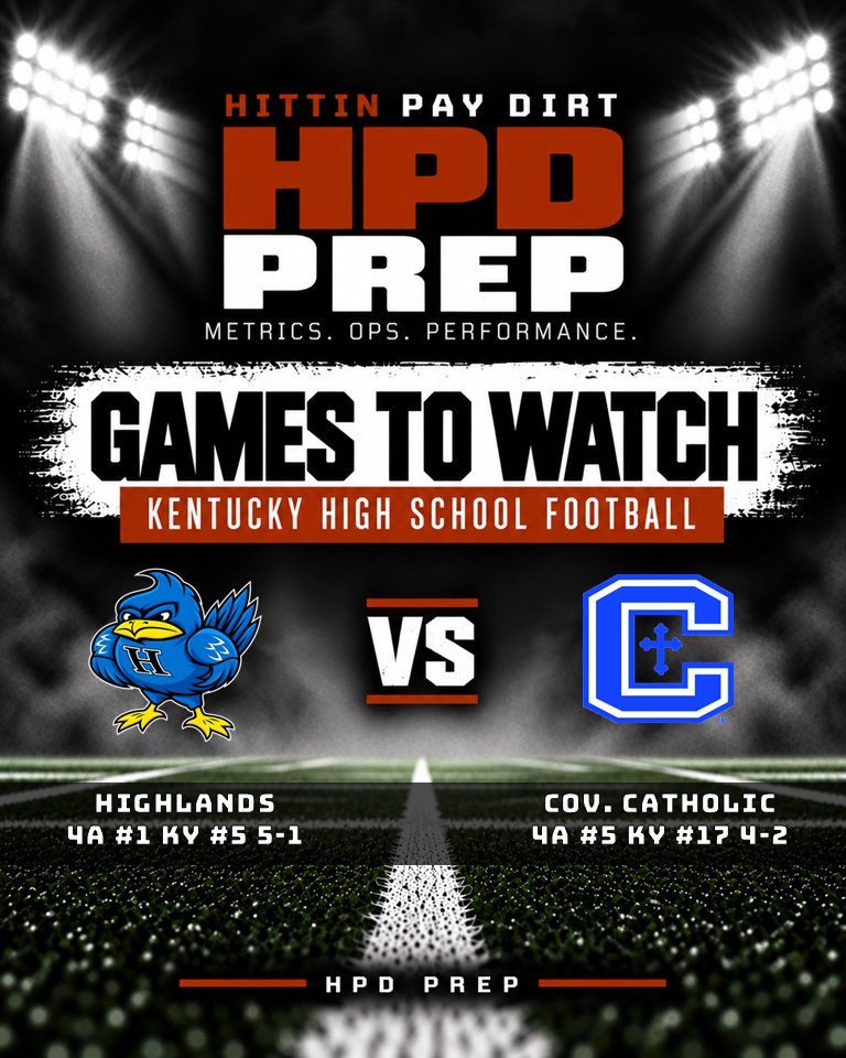 HPDPrep's tweet photo. WEEK 7 – KENTUCKY GAMES TO WATCH 🏈

15 Kentucky high school football matchups to watch across the state – ranked teams, rivalry games and important matchups as we move deeper into the season.

Which game are you watching this week?

HITTIN PAY DIRT – HPD PREP
Metrics. Ops. Performance.
#KHSAA #KYFootball #KYHSFB #KYPreps #HPDPrep