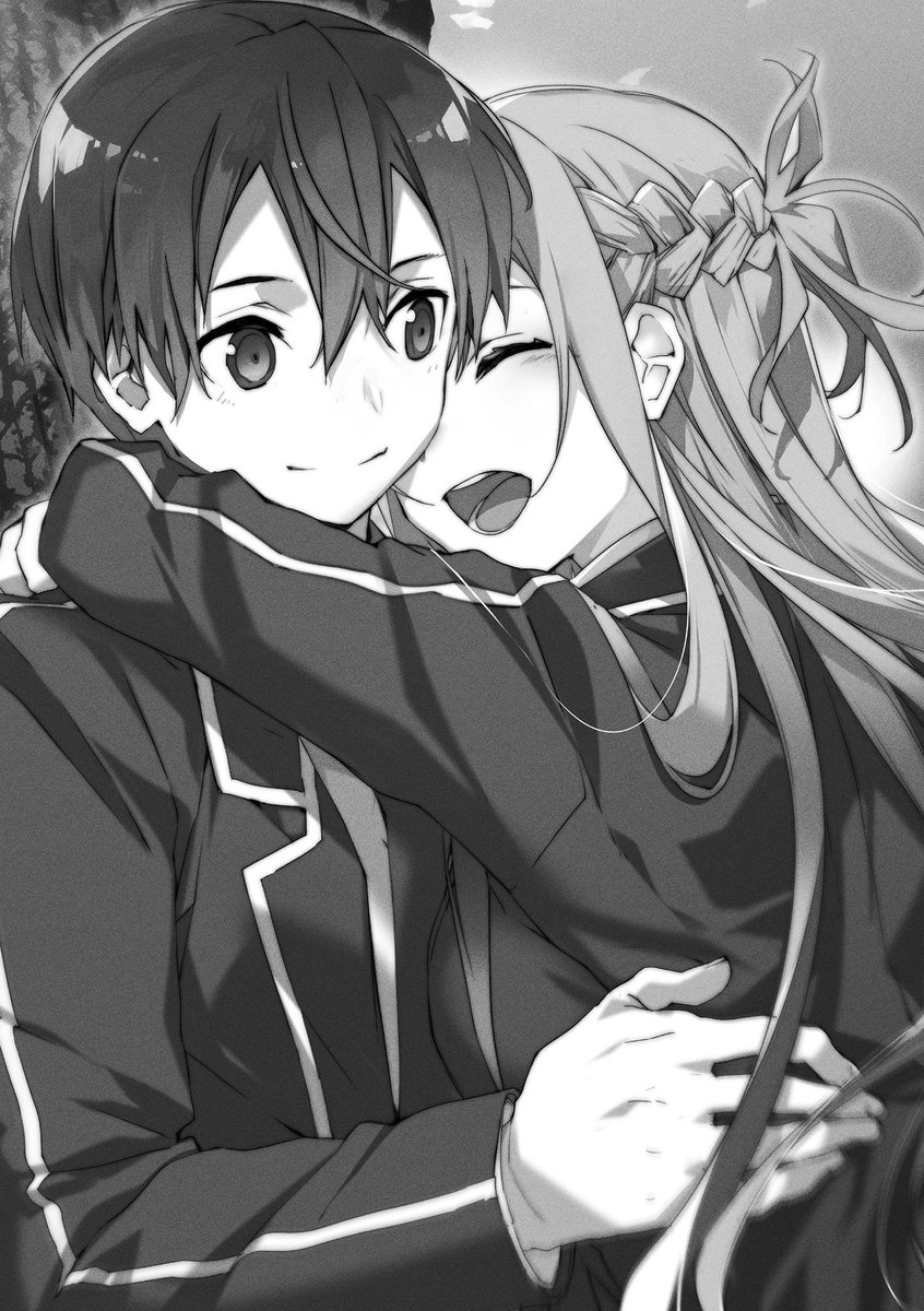 VandeputteAdam's tweet photo. This is Asuna's smile when Kirito wished her a happy birthday and gave her her present (on the left).
And here is Asuna's smile when her friends wished her well in UR (on the right).
You can see her smile, full of sincerity.
And I love that Kirito's birthday is 1 week after Asuna https://t.co/oymviRpTcA