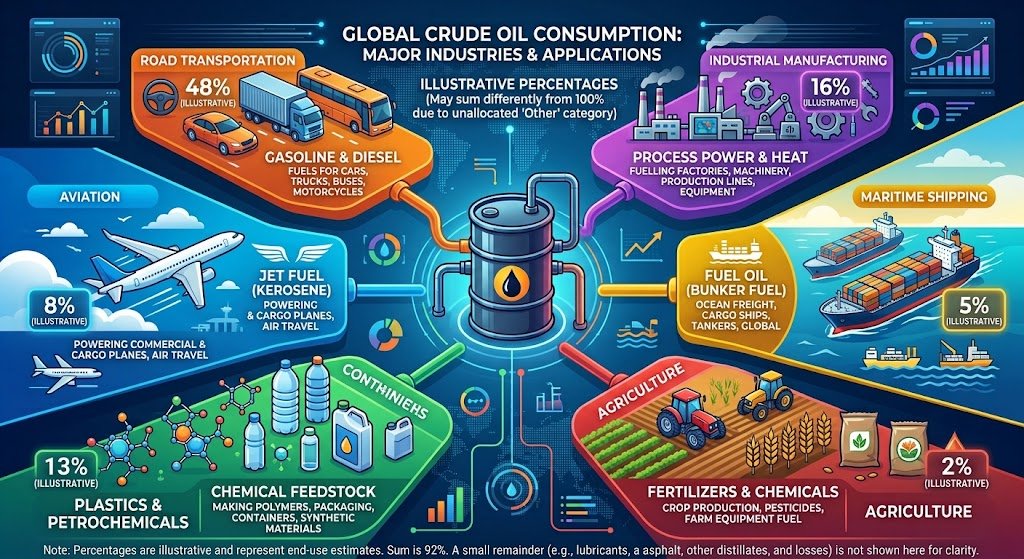 godyruli's tweet photo. @AdesolaTweet I will leave this one here for you:Yes EVs, which will take decades to be fully rolled out everywhere, will cut out a huge chunk of crude oil demand but what replaces the remaining 52% that is needed by the other industries. https://t.co/WE0Xw9I7Fq