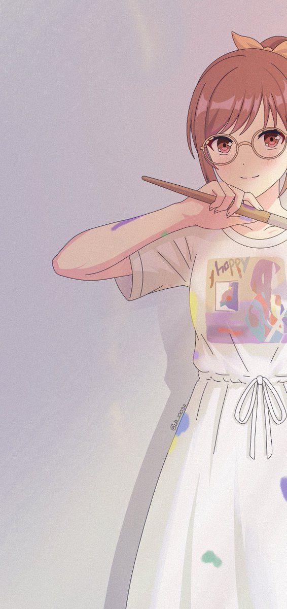 JA_10032's tweet photo. Drawing Every Character - Ena (25/26) 
Artist with a Paintbrush
#prsk_FA #東雲絵名 https://t.co/SVRuLrJkSW