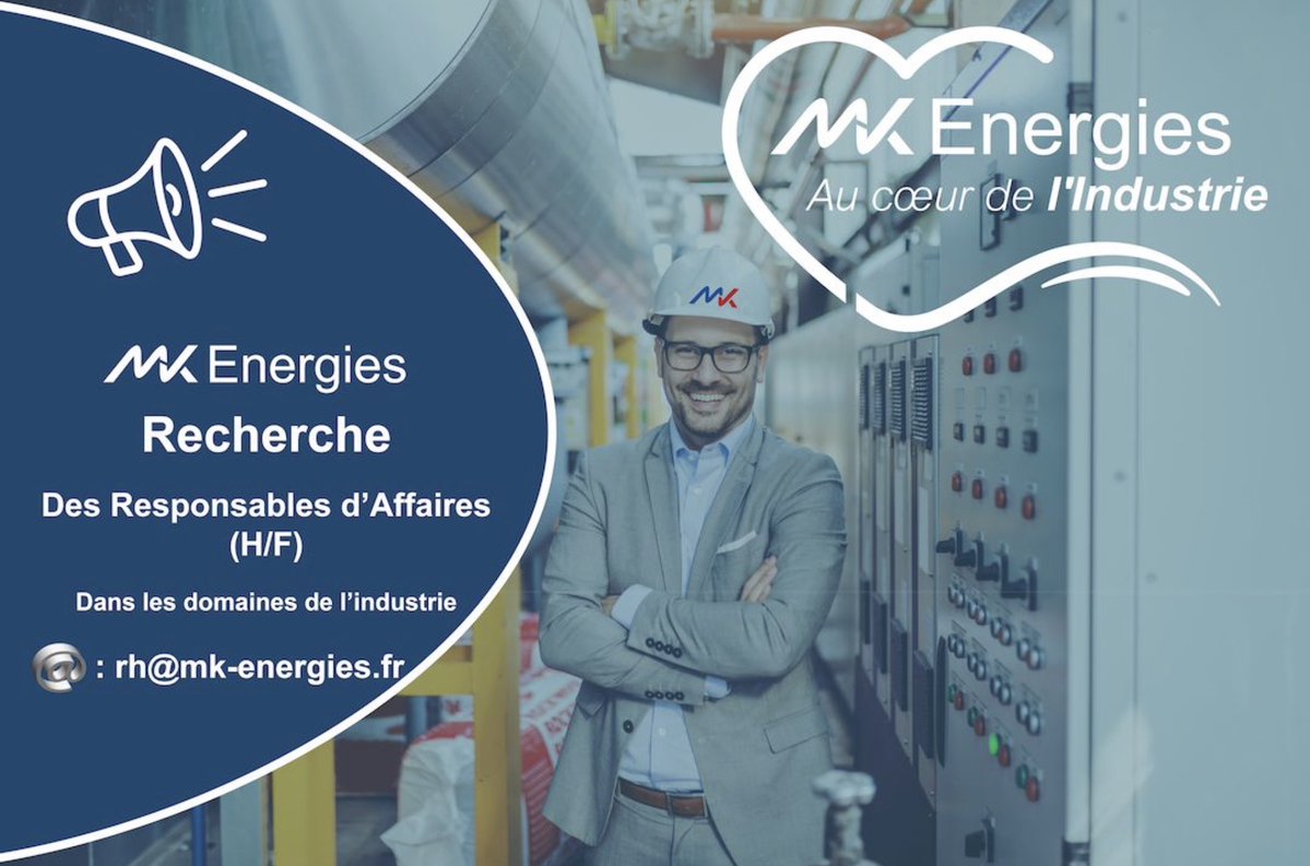 MKEnergies's tweet photo. Notre DR Nord-Pas-de-Calais recrute ses futurs Responsables d’Affaires !
Au sein de notre réseau @MKEnergies #Arras, #Boulogne, #Dunkerque et #Valenciennes, nous recherchons des Responsables d’Affaires prêts à relever un défi entrepreneurial ambitieux...https://t.co/4hBb08Hsn7 https://t.co/ZvJleuTan0