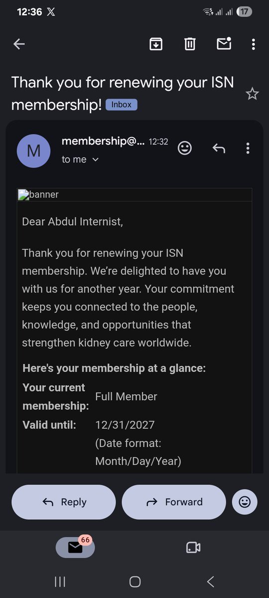 Internist_02's tweet photo. A meaningful milestone staying connected to the global nephrology community, knowledge, collaboration, and opportunities to strengthen kidney care worldwide. 🫘🌍

@ISNkidneycare Full Member | Valid through 2027 
@dr_evenakato @DrOtileUg https://t.co/eOKQzySHH8