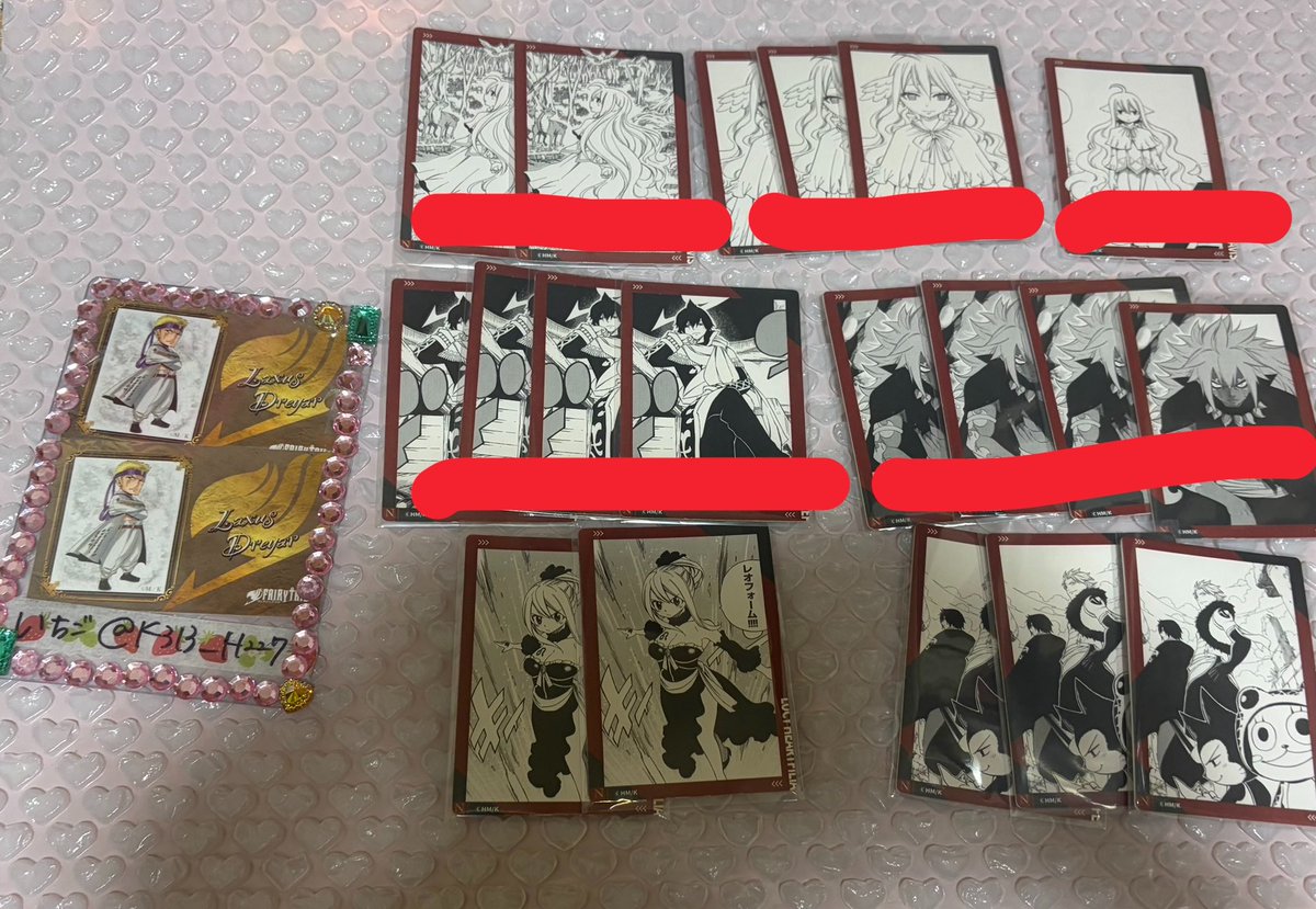 K313_H227's tweet photo. 【交換】フェアリーテイル FAIRYTAIL 中国 コレクションカード 上海

譲￤画像参照

求￤同種 ノーマル ラクサス 2種(同数ずつ)2:2～

1枚目はリアリティ考慮して下さる方(比率違い)優先します。
2枚目の赤戦はこちらが比率違い交換可能です。
お気軽にお声お掛けください https://t.co/GplFeQ0TLM