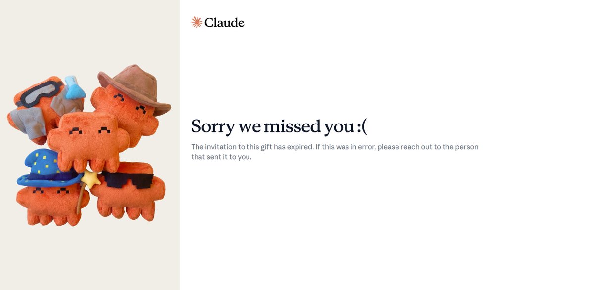 ankymonkey's tweet photo. @claudeai @ClaudeDevs please send claude plushie :( https://t.co/gmZ5cGM4Rz