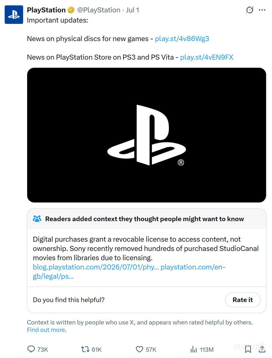 Tierra100able_'s tweet photo. Hoy hacen 3 meses desde que Playstation anunció el mayor atentado contra los derechos del consumidor, así como el entierro total de su imagen, seguido de semanas y meses surrealistas.

Esta última semana afloró el rumor de que podrían estar pensándoselo dos veces.

#NoDiscNoBuy https://t.co/jMjg8hURKZ