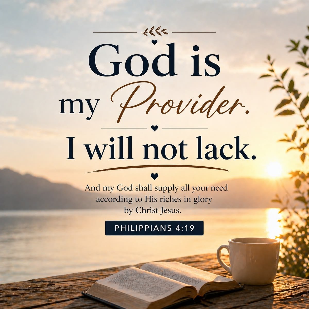 pastordwl's tweet photo. God’s Loving Provision

As we pass the midway point of the week, in this Bible verse we see that God genuinely cares for each of us, including our physical, emotional, and spiritual needs, and that He provides the strength, wisdom, and endurance for each to be realized in our lives.

“And my God shall supply all your need according to His riches in glory by Christ Jesus.” (Philippians 4:19)

Thank you for your postings, and I pray this verse over your lives and ministry. Take care and God bless