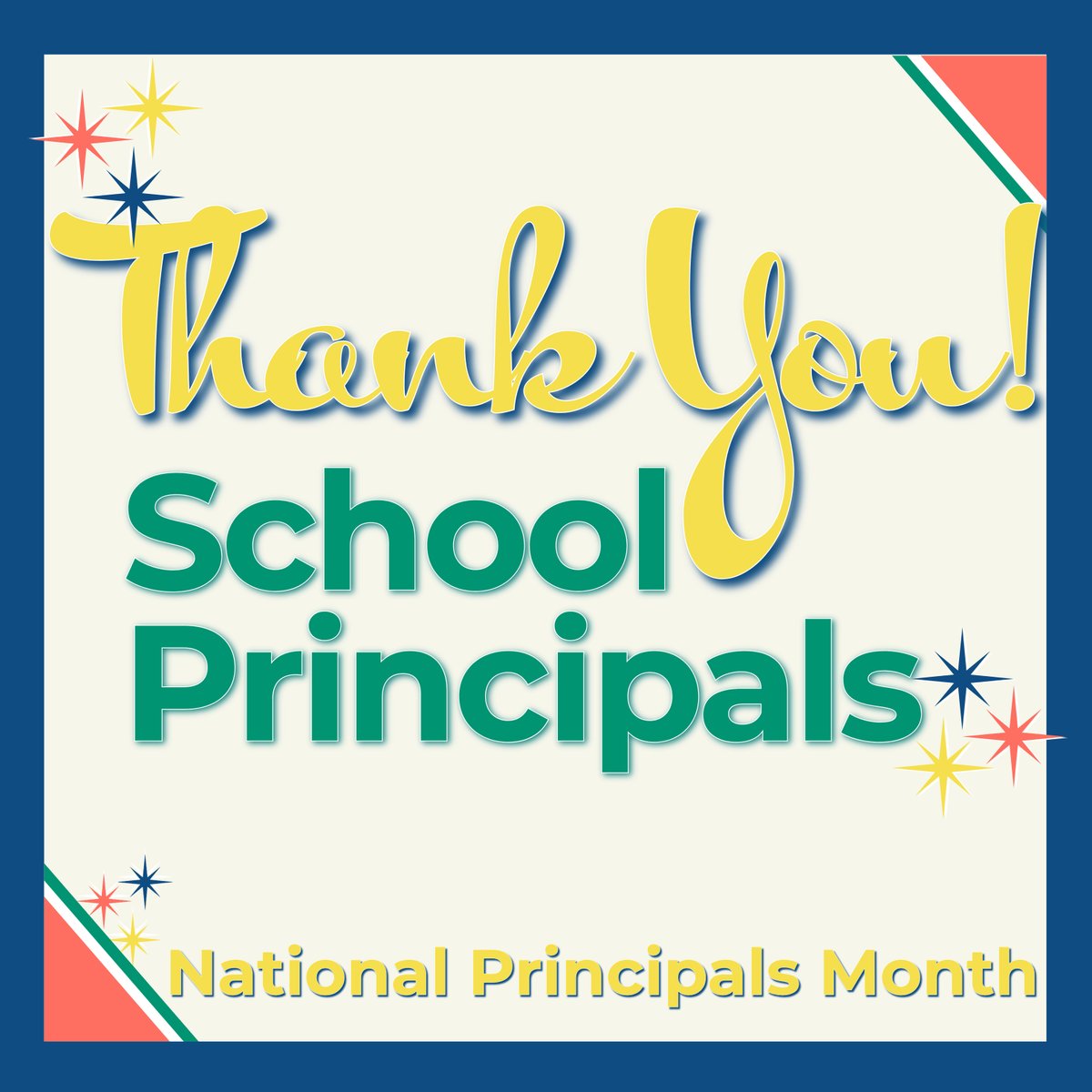 ConcentricEdS's tweet photo. October is National Principals Month 🍎

Principals set the tone every morning. They greet students by name, notice who's missing, and make the first call home when a seat sits empty.

Attendance starts with belonging, and principals build belonging every day. Thank you to every school leader who shows up so students show up too. 💚

#NationalPrincipalsMonth #ChronicAbsenteeism #K12Leadership