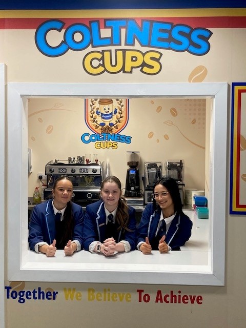 ColtnessHS's tweet photo. "Coltness Cups" is open tonight serving coffees at our P7 Transition Parents' Night. Barista style coffees, tea and hot chocolate available from £2. Cash or card reader both available. The Parent Council Tuck shop will also be open too.@calderbridgeps @CambusnethanPS @cleland_ps https://t.co/odCEku7Pxf