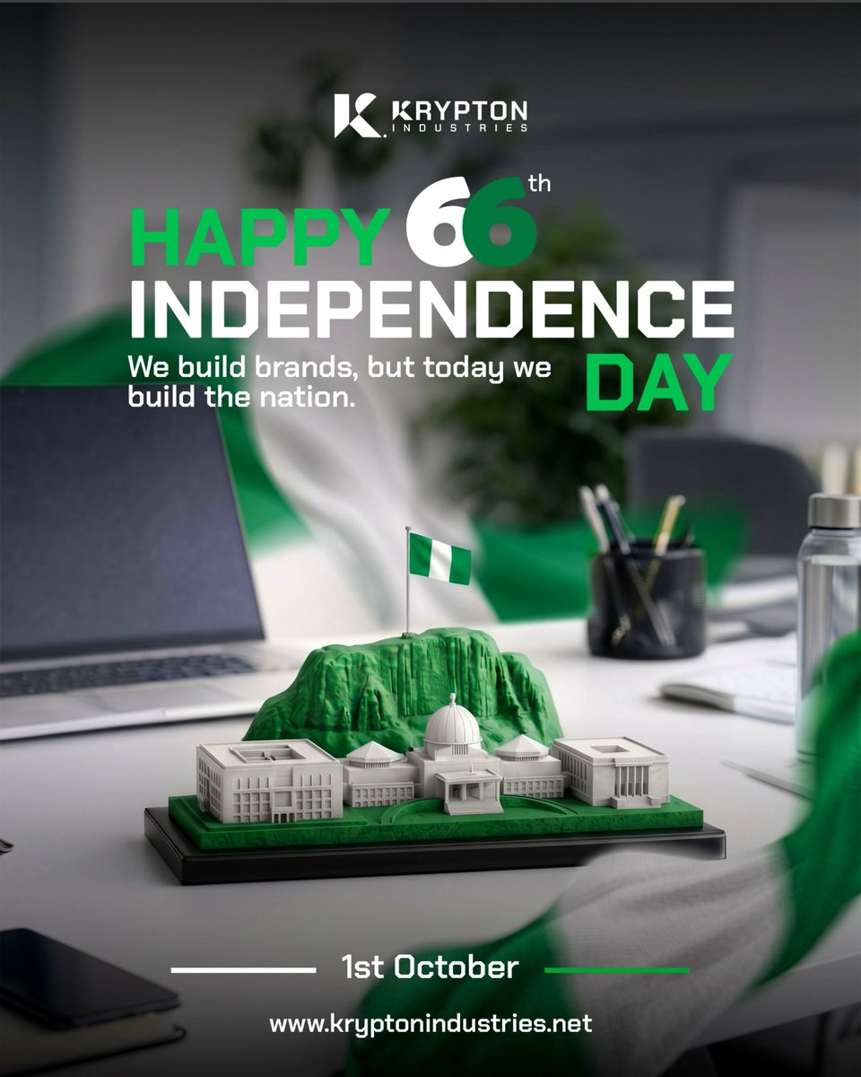 DesignerMarve's tweet photo. Happy New Month Creatives 💚
Happy Independence Day @NigeriaGov @NGRPresident @NigeriaNewsdesk

#nigeriaindependentday 
#nigeria https://t.co/nTU2ZDI9EQ