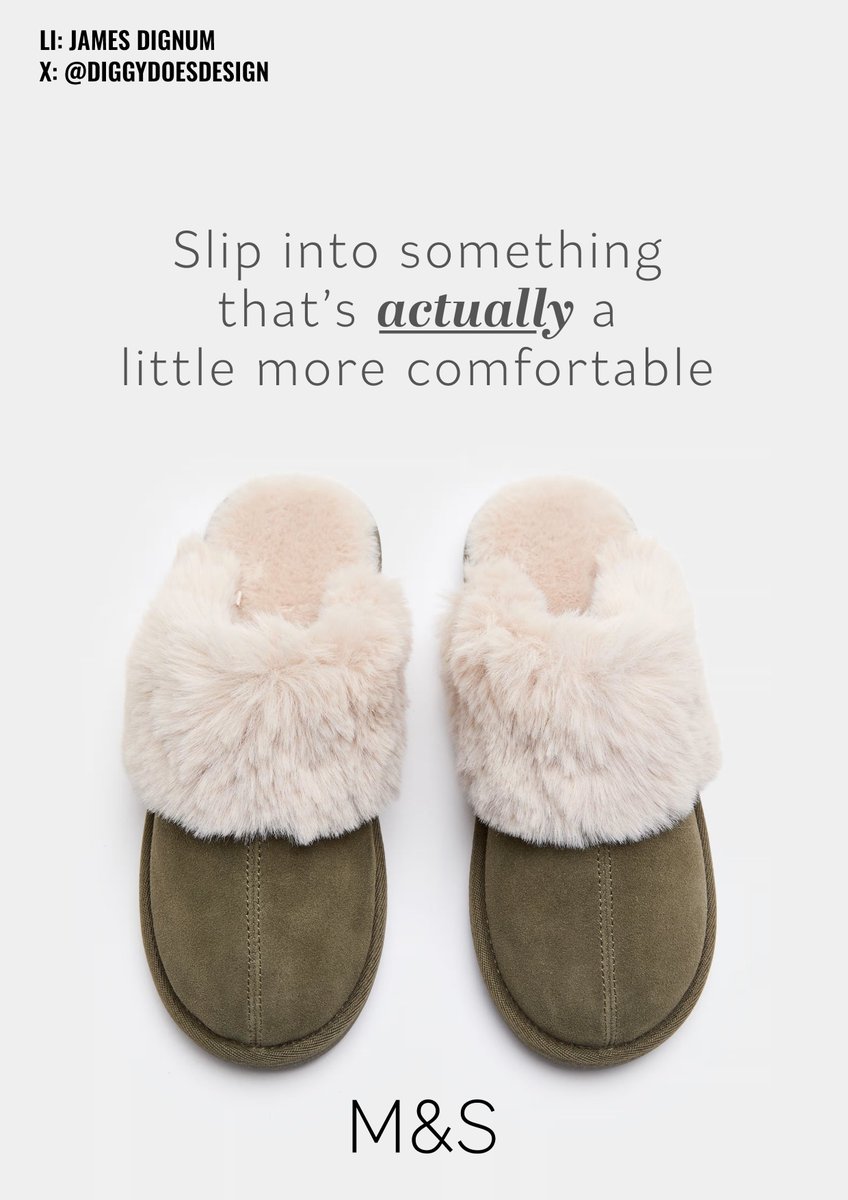 DiggyDoesDesign's tweet photo. @OneMinuteBriefs   Brief of the Day creating posters to advertise #SLIPPERS https://t.co/OhIXg52JLT