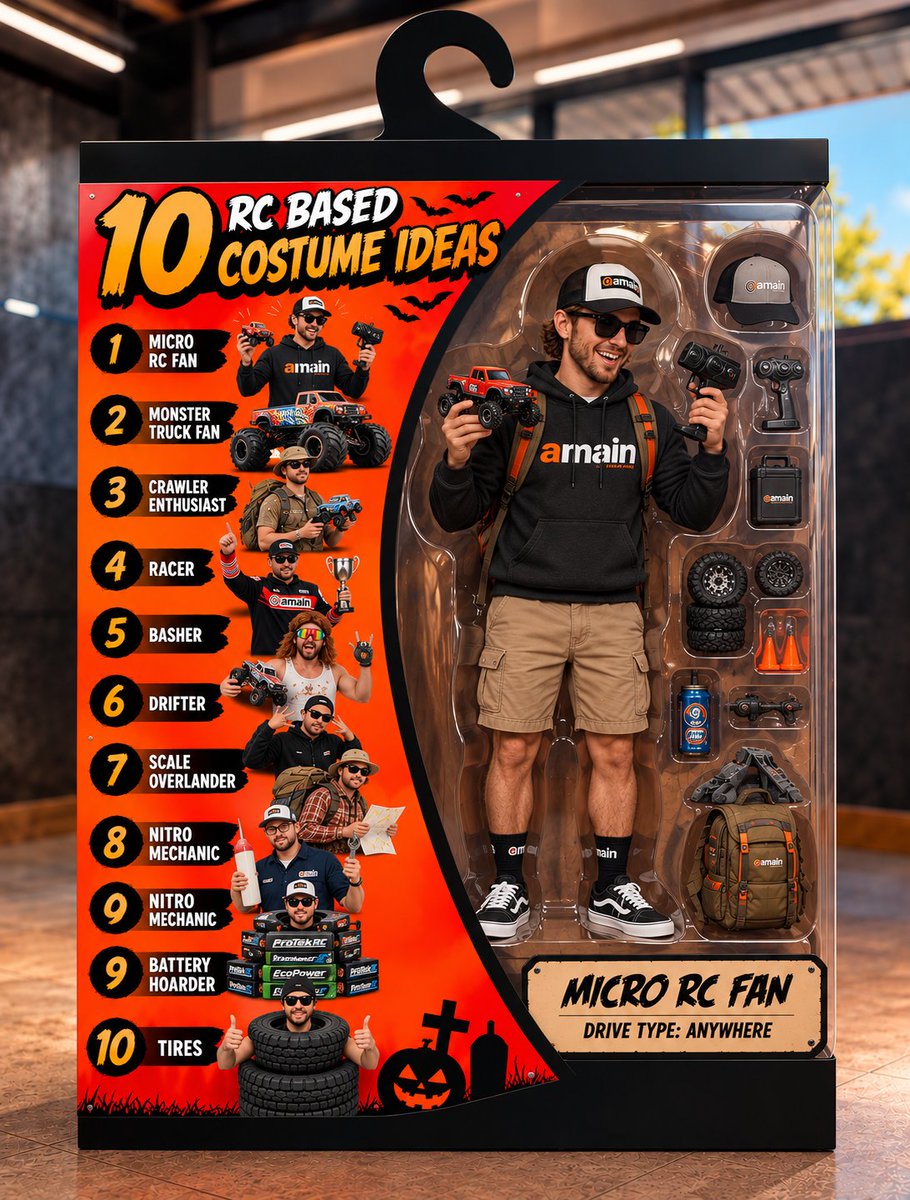 AMain_com's tweet photo. 🎃 RC HALLOWEEN COSTUMES HAVE ARRIVED 👻

You can only pick ONE costume for Halloween… which one are you showing up in?  All jokes here😂

Drop your pick below  👇

#amainhobbies #halloween #rc https://t.co/YQWcQSPsJc