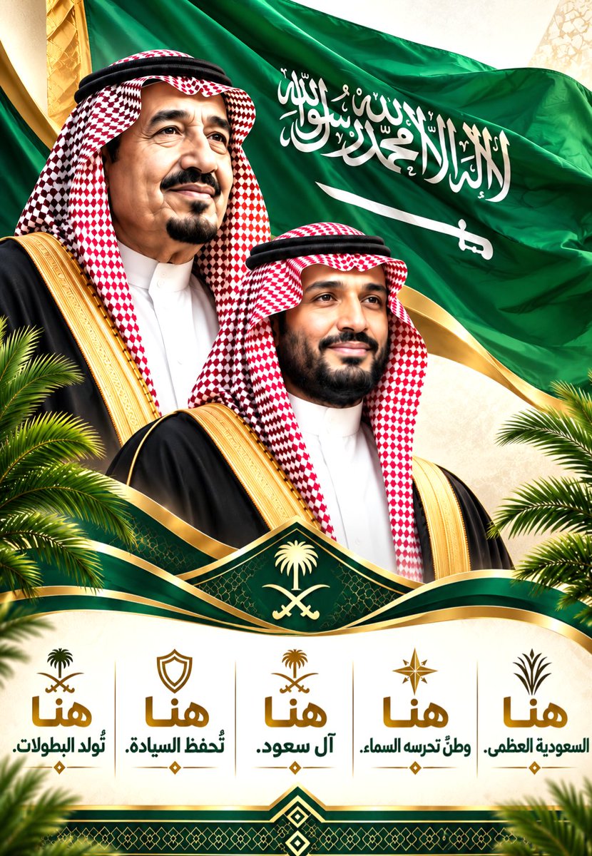 tariqmnawab's tweet photo. هنا وطنٌ لا يُقرأ في سطرٍ واحد
هنا تمتد الحكاية من جذورٍ صنعت التاريخ
إلى طموحٍ يكتب فصوله كل يوم
هنا الراية ليست لونًا يرفرف
بل معنى يسكن القلوب
وهنا المجد لا يُروى فقط
بل يُصنع ويُورث ويُستكمل
بين ذاكرة الأمس واتساع الغد
فتمضي السعودية العظم�� بثباتها وهويتها وطموحها
هنا وطنٌ يعرف من أين بدأ
ويعرف جيدًا إلى أين يمضي 🇸🇦❤️
#السعوديه_العظمى