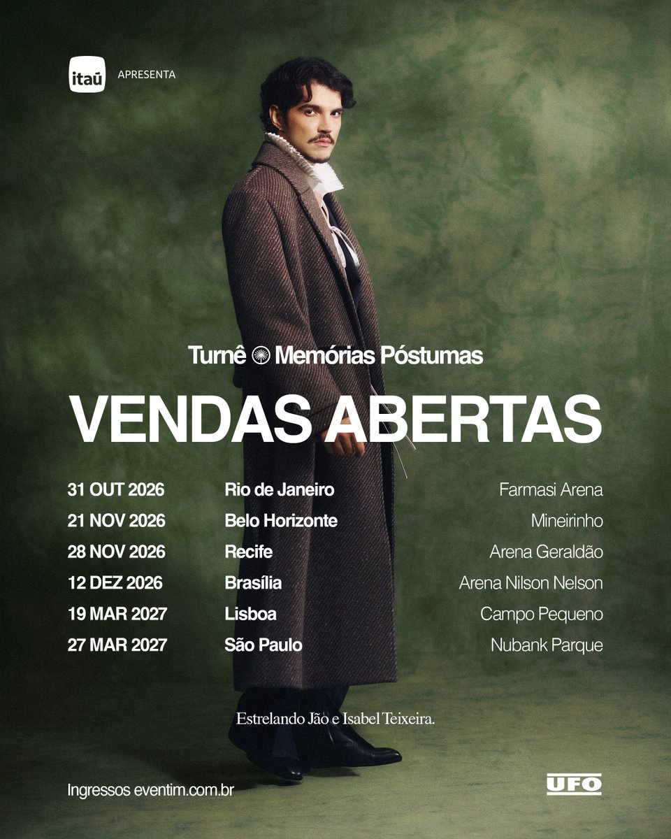 jaoromania's tweet photo. Turnê Memórias Póstumas.
Vendas abertas. https://t.co/2iPifLhrso