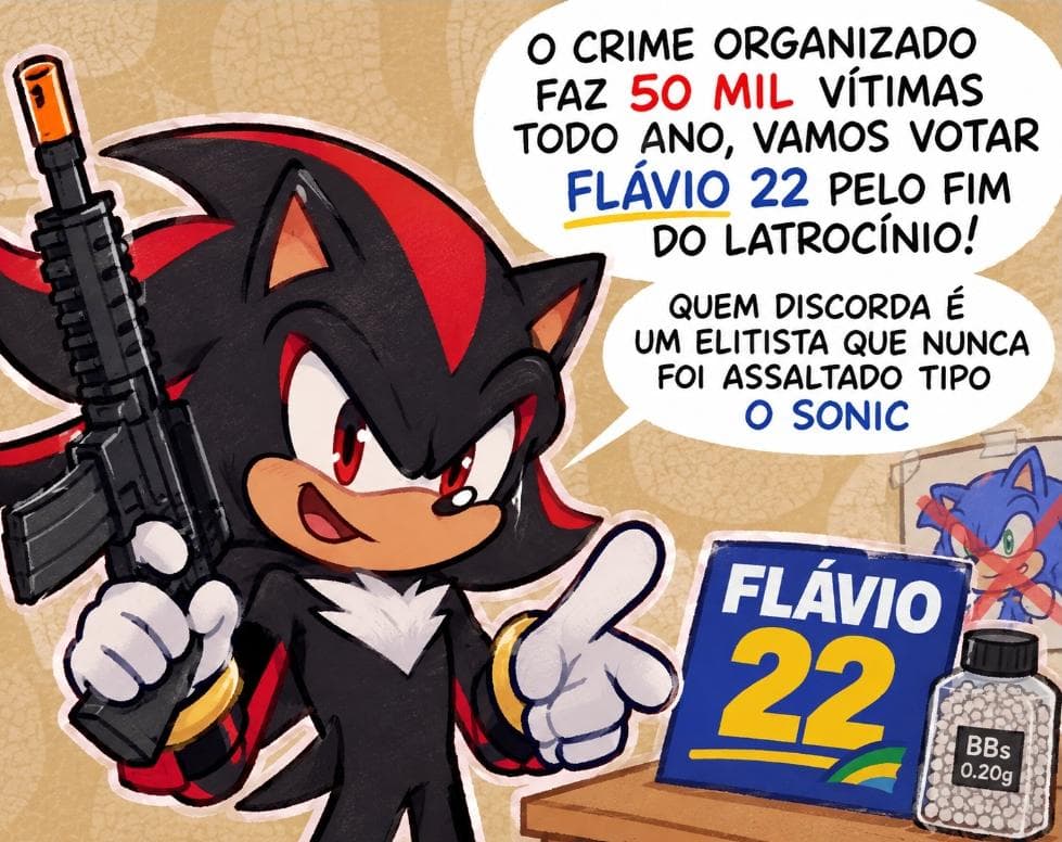 nwbukbpa's tweet photo. Shadow the Hedgehog vota 22 
Pelo porte de arma, pela segurança pública, pela ordem, pelos indefesos e pela tradição https://t.co/OFZ5R0CfqT