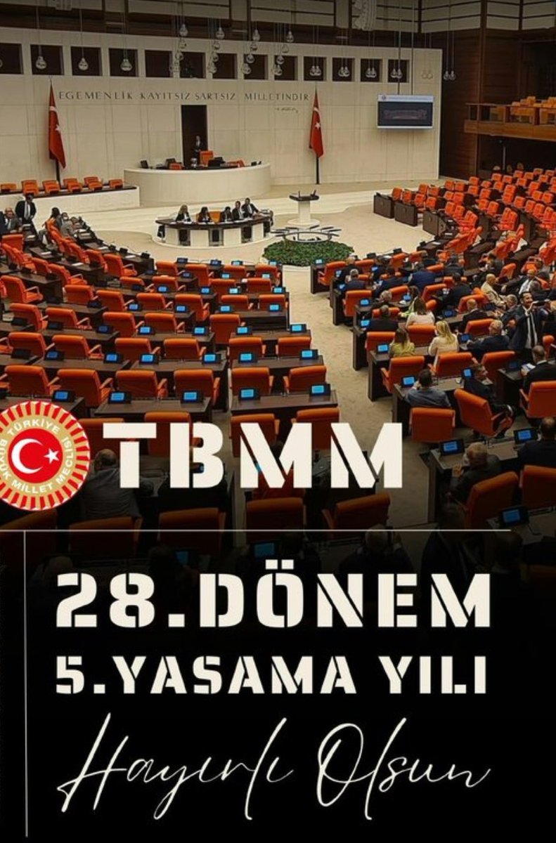 04sinanyildiri1's tweet photo. TBMM 28. Dönem 5. Yasama Yılı Milletimize ve ülkemize hayırlı hizmetleri olsun. 
@RTErdogan 
@avabdullahguler https://t.co/2wJq3bfcqy