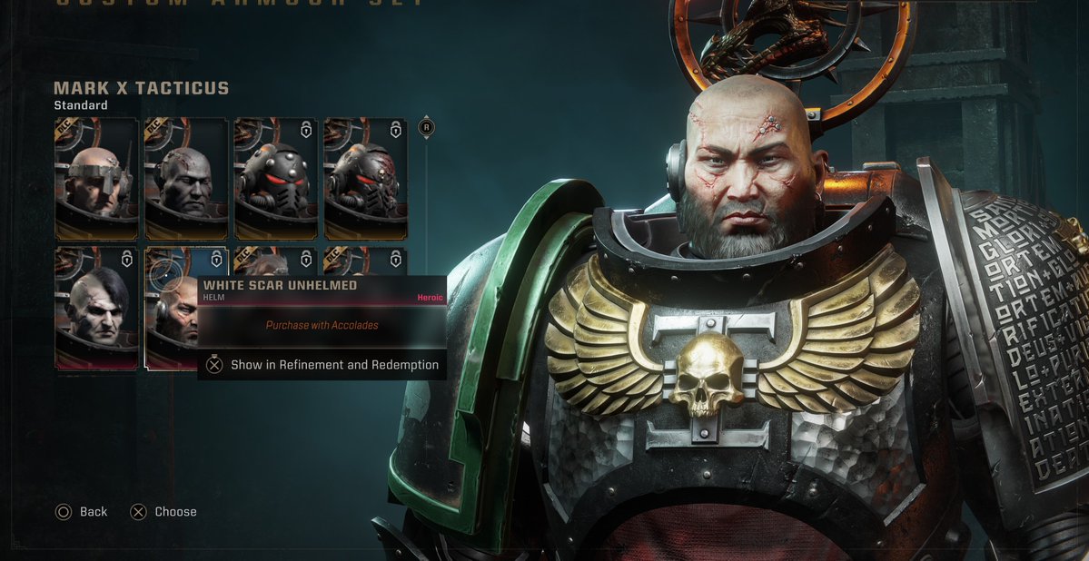 BritishBozja's tweet photo. There's no way this isn't Batista  #SpaceMarine2 https://t.co/y7t4oQvHTM