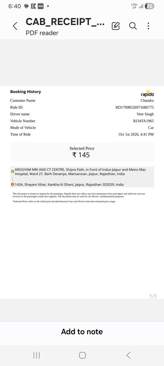 shailu_par's tweet photo. @rapidoapp_ i have forgotten some important MRI reports of my mother in my last ride.
No help is their by online support.
Not able to get captains number either.
It's urjent.kindly help.
@RajCMO @jagograhakjago my number is 9549223345 https://t.co/p8glEbG8hH
