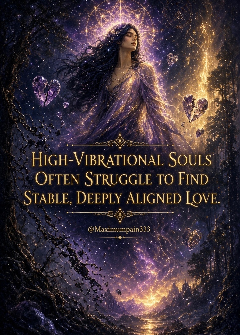 maximumpain333's tweet photo. HIGH-VIBRATIONAL SOULS OFTEN STRUGGLE TO FIND STABLE, DEEPLY ALIGNED LOVE.

They move through this world like living constellations — radiant, ancient, and attuned to frequencies most cannot yet hear. Their hearts beat in rhythm with the unseen, their souls remember the Source. Yet that same luminosity becomes both blessing and burden.

The ordinary bonds of this realm often feel too dense, too restless, too incomplete. They crave not mere companionship but a sacred mirroring — a union where two flames recognize one another across lifetimes, where silence speaks louder than words, and where love is not possession but expansion.

Many wander through lifetimes of almosts: connections that shimmer with promise only to dissolve when the vibration cannot hold. The soul grows weary of lowering itself to be understood, of dimming its light so others will not look away. 

Isolation becomes a temple. Solitude becomes sanctuary.
But the struggle is not a curse. It is initiation. The high-vibrational soul is being refined until it can no longer settle for anything less than the Divine Counterpart — the one whose frequency matches its own, whose presence feels like homecoming rather than effort.

Until that alignment arrives, they remain both star and seeker: glowing in the dark, holding space for a love that is not of this world, yet destined to incarnate through it.

The wait is holy. The longing is sacred. The reunion, when it comes, will be written in the language of the cosmos itself.