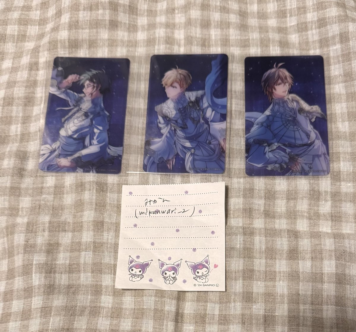 mikanwari_2's tweet photo. 【交換】アイドリッシュセブン 
アイナナ 週刊ファミ通 Collection クリカ

譲）大和　ナギ　虎於

求）千2   ＞
　　　　百、龍之介、友人分楽のどれか1

郵送交換希望です
お声がけよろしくお願いいたします☘️ https://t.co/eG7DwszSNF