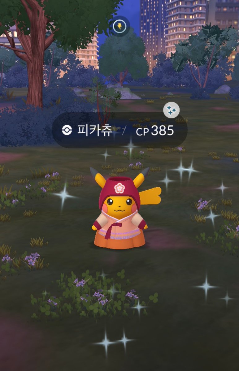 hamningg's tweet photo. 오늘 한복츄랑 사진 찍었더니 이로치의 행운이✨
#찾았다_피카츄 @pokemongoappko https://t.co/5v4BCEjZmb