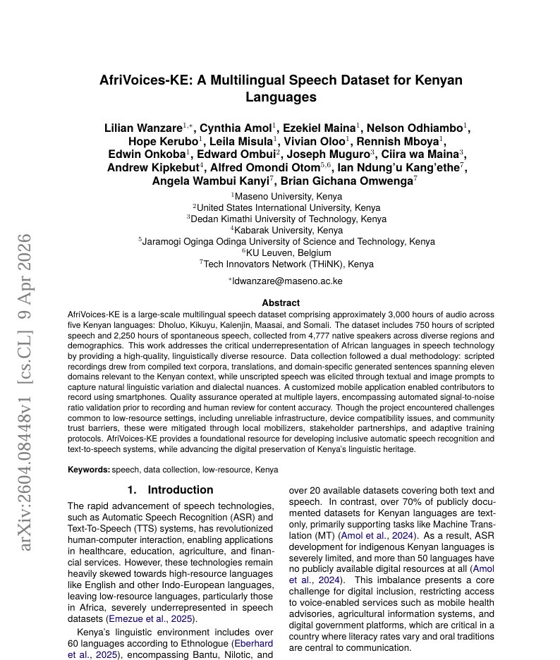 luki90400's tweet photo. Shout out to these guys. 

for bringing high-resource attention to Dholuo, Kikuyu, Kalenjin, Maasai, and Somali setting a viable foundation for 'production-grade' ASR and TTS in public https://t.co/kG1RKQCWOX