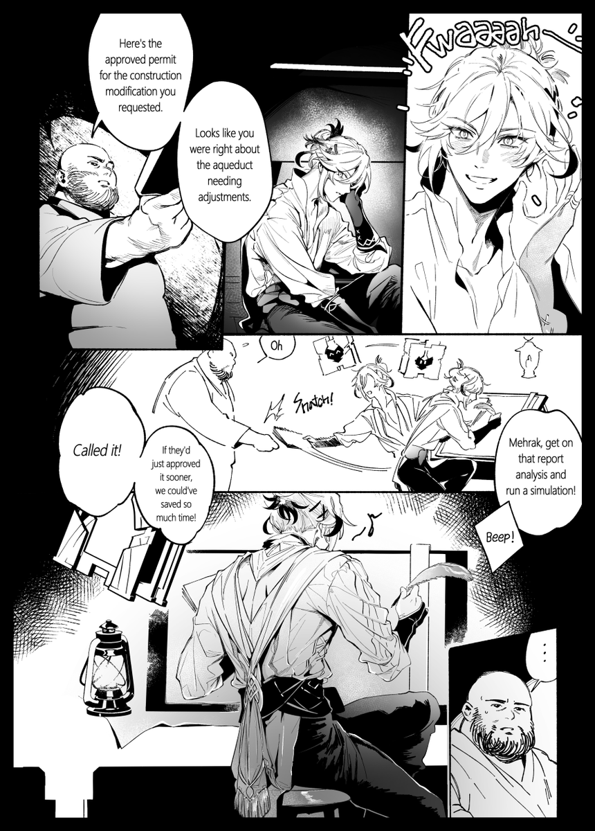 MoB_Hwan_'s tweet photo. ⚠️🔞
Kaveh's Desert Night for Alhaitham (~26p) #kavetham 🏛️🌱 https://t.co/l7Sc4DxV15