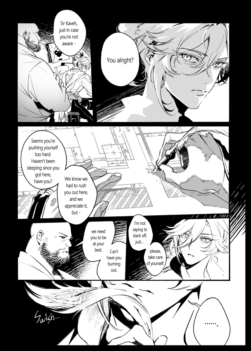 MoB_Hwan_'s tweet photo. ⚠️🔞
Kaveh's Desert Night for Alhaitham (~26p) #kavetham 🏛️🌱 https://t.co/l7Sc4DxV15