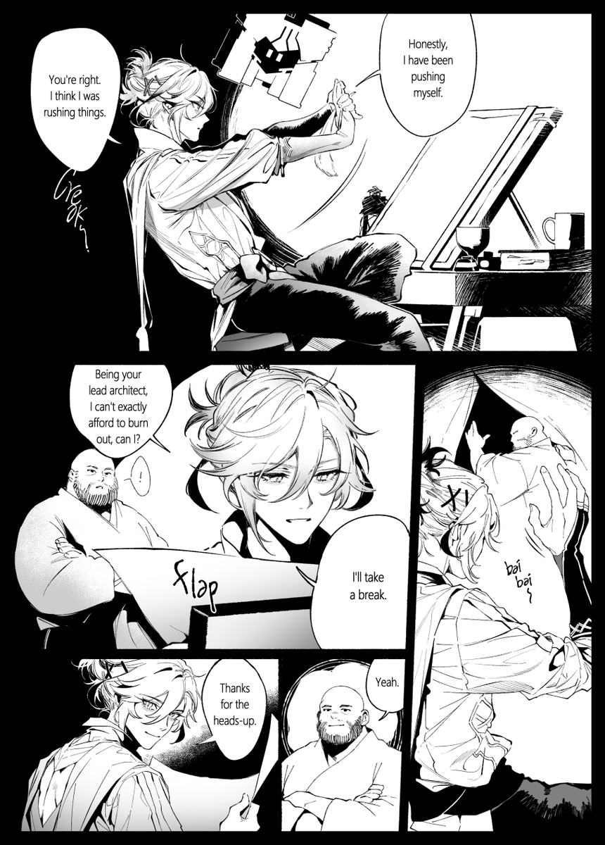 MoB_Hwan_'s tweet photo. ⚠️🔞
Kaveh's Desert Night for Alhaitham (~26p) #kavetham 🏛️🌱 https://t.co/l7Sc4DxV15