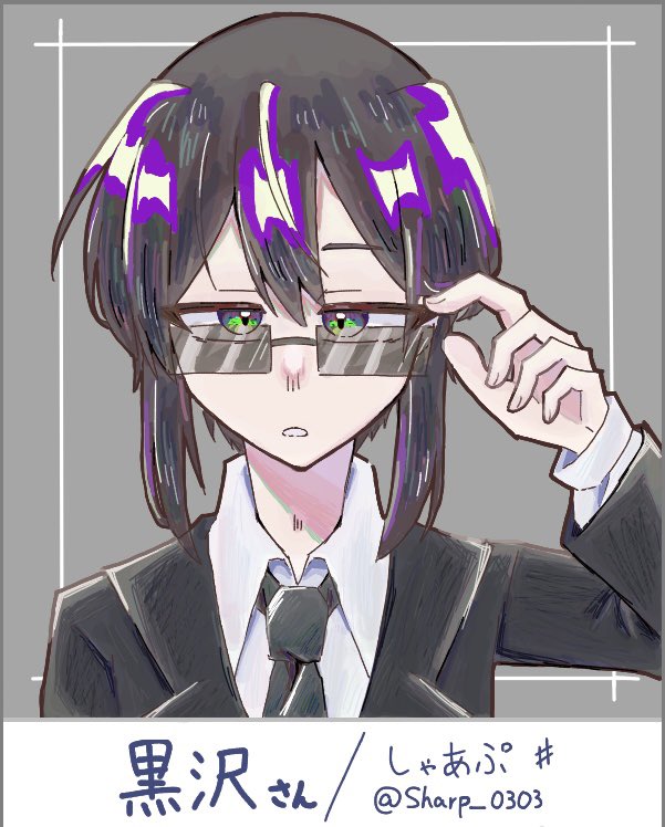 Sharp_0303's tweet photo. 黒沢さん描かせていただきました！！！
今まで関わりがなかった方との交流もできて楽しかったです✨
素敵な企画ありがとうございます〜 https://t.co/MJGg84pUKq
