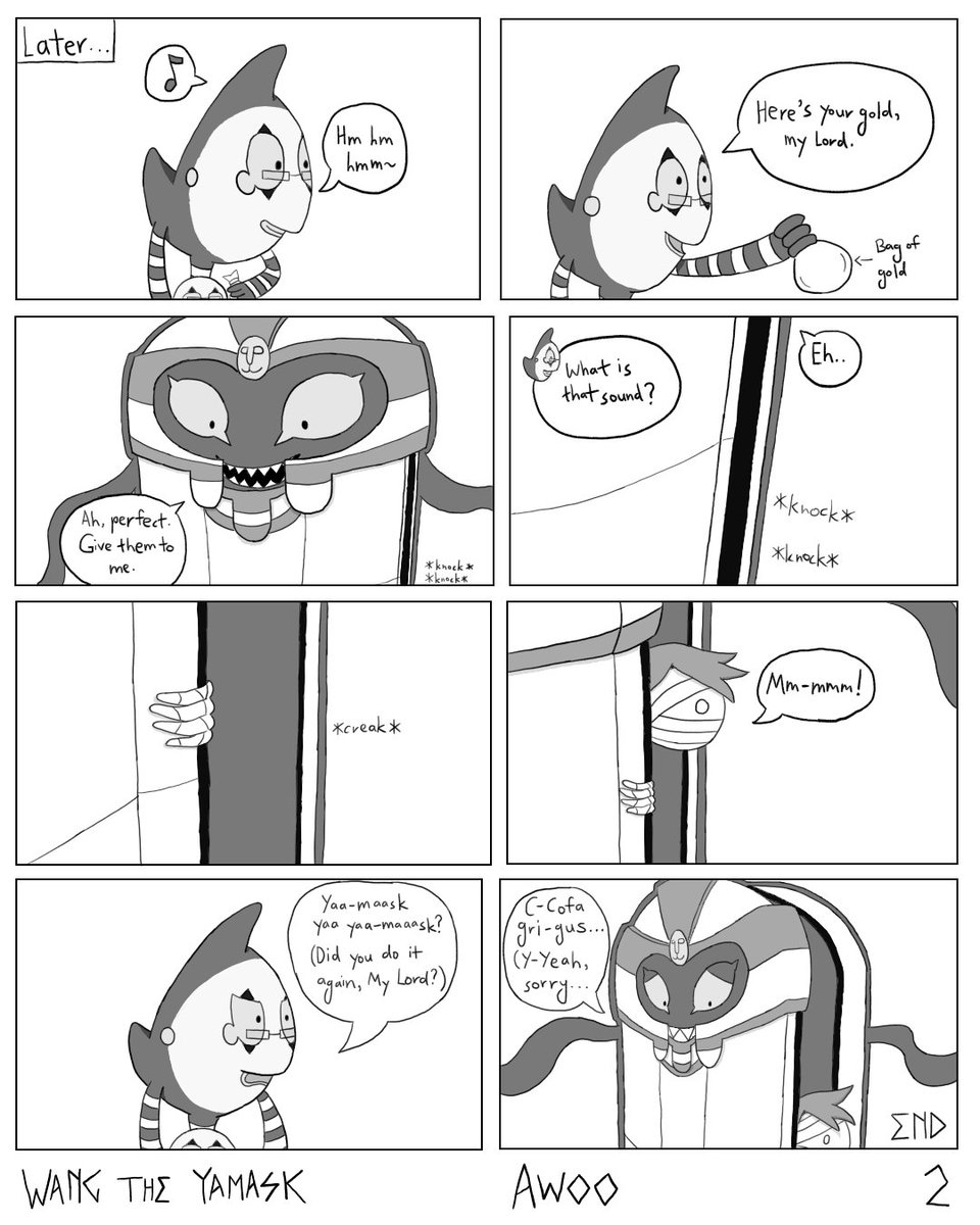 WangTheYamask's tweet photo. October 2026 Short Comic Collection:

3 - Mummified ft. @woooogaa 

#pokemonfanart #pokemon #ポケモン #cofagrigus #デスカーン https://t.co/2b12UMIt2A