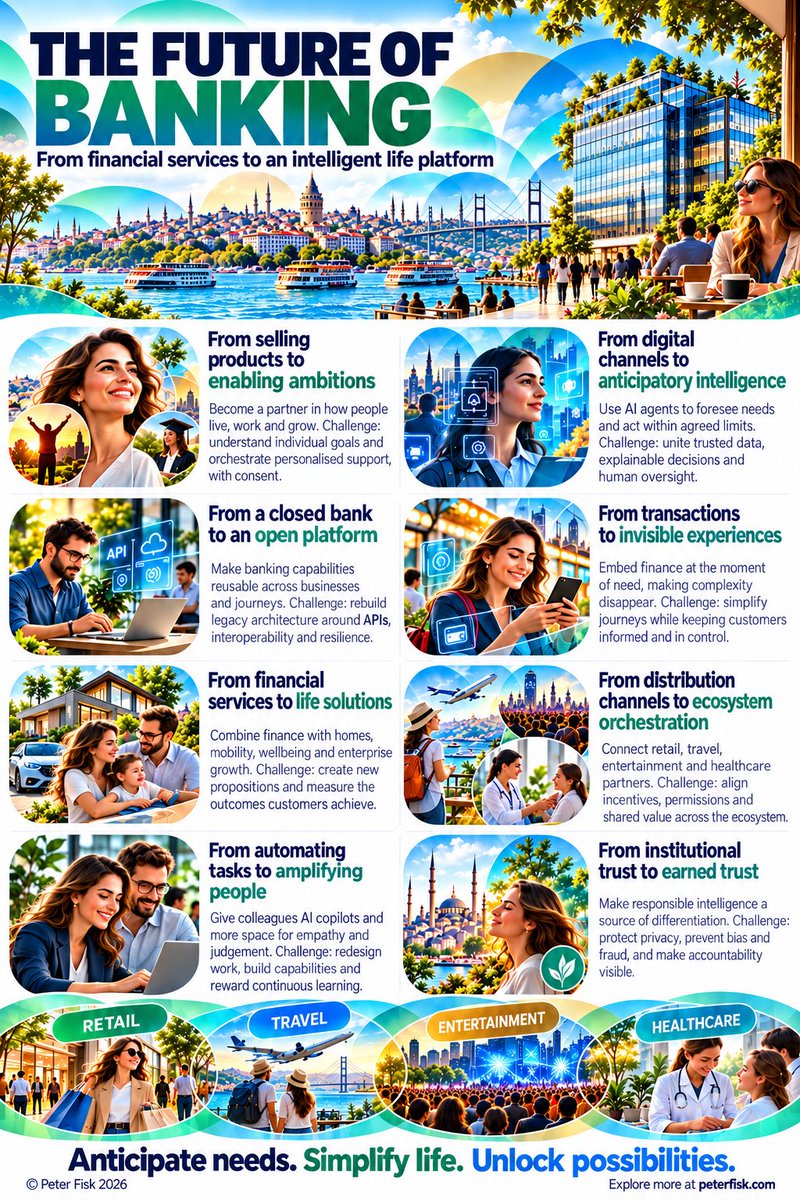 GeniusWorks's tweet photo. “Intelligent life platforms” … great scenario planning workshop in Istanbul exploring the disruptive impact of AI and convergent tech on business, in this case the future of banking, and the new business models and growth opportunities that emerge: https://t.co/gcawRDHseJ https://t.co/TkzelEFZc6