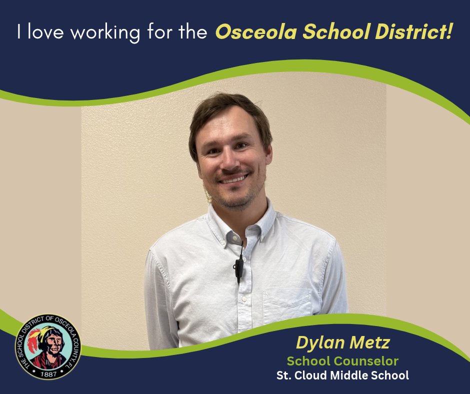 SDOC_Careers's tweet photo. "...I would recommend anyone to work for Osceola County because of importance of the work that must be done and for the connections/relationships that can be built with colleagues, parents, students, and district leadership." - Mr. Metz

https://t.co/QkJ9ueUKnF https://t.co/huQBpVHzMF