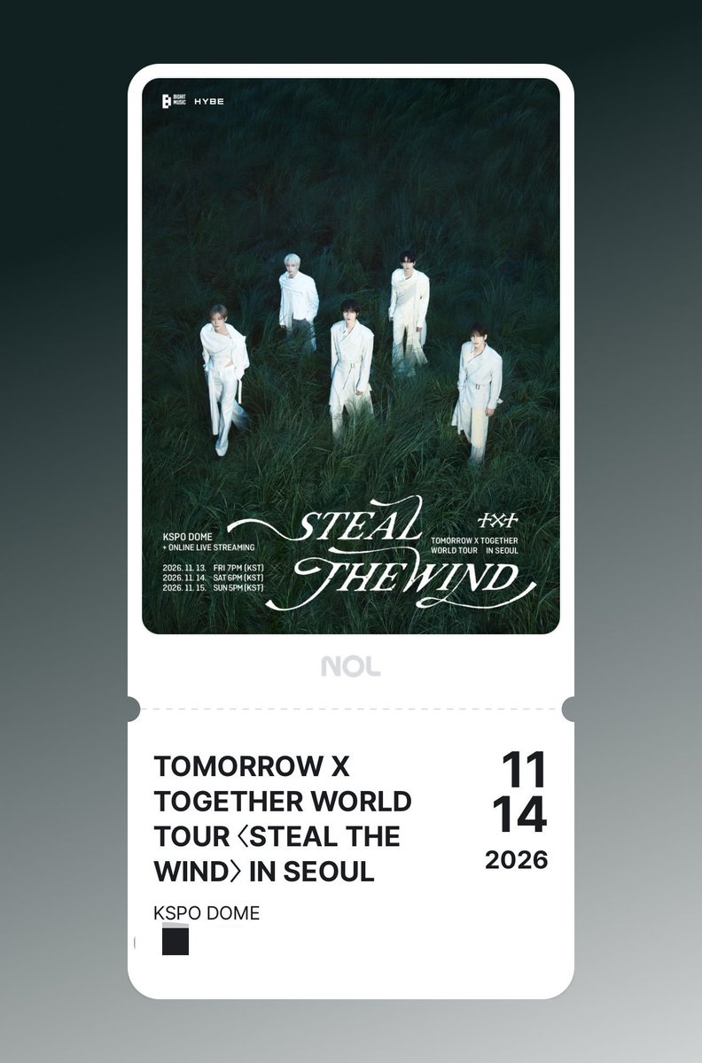 nurmuhammad71's tweet photo. TXT WORLD TOUR <STEAL THE WIND>

SEOUL 🇰🇷 | WTS / LFB 🎫

✅️SOUNDCHECK S1 &amp; S2 
✅️M &amp; G
✅️ 1F &amp; 2F

Dm if interested 
Global / korean dm 

#투모로우바이투게더 #TOMORROW_X_TOGETHER #TXT
#STEALTHEWIND #TXT_TOUR_STEALTHEWIND https://t.co/lkoVYDuRML