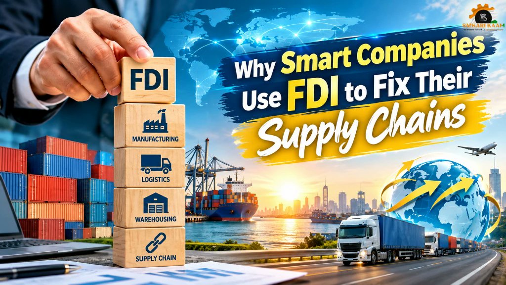 SarkariKaam_'s tweet photo. Why Smart Companies Use FDI to Fix Their Supply Chains

#FDI #ForeignInvestment #SupplyChains #Manufacturing #GlobalBusiness #Investment #SupplyChainManagement #IndiaGrowth #IndustrialGrowth #MakeInIndia #BusinessStrategy #GlobalTrade #EconomicGrowth

@InvestIndia @DPIITIndia @CII_India @FICCI_India