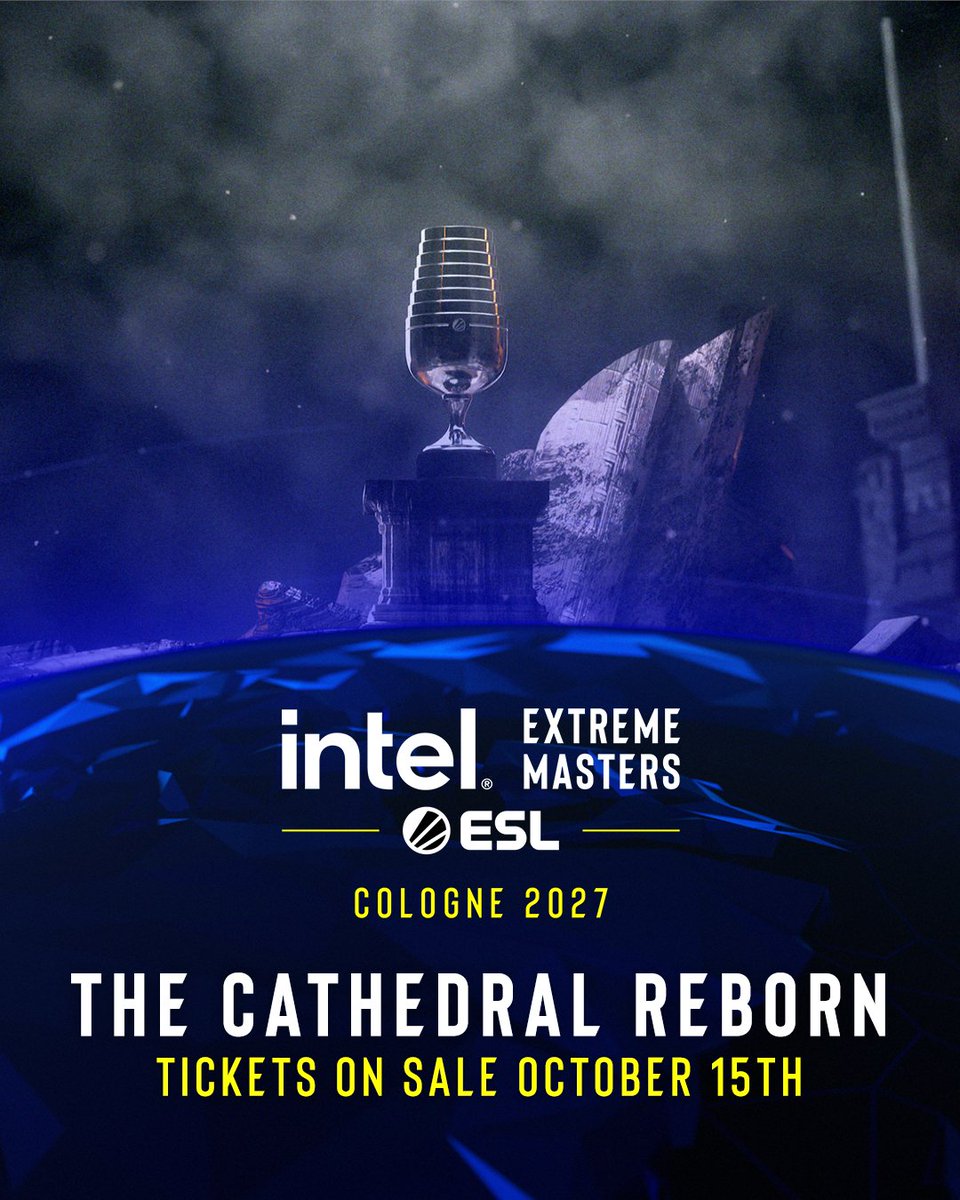 ESLCS's tweet photo. #IEM Cologne 2027 tickets will be available on October 15th 2026 at 15:00 CEST 🚨

SAVE THE DATE. https://t.co/ZsOw7WOOGw
