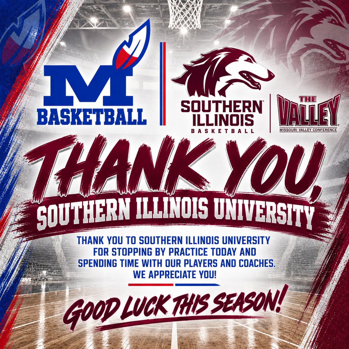 _PSTEW's tweet photo. Thank you to Southern Illinois for stopping by The Breakfast Club this morning! Goodluck this season! #TheProgram 🔵 https://t.co/vsFU2pnRTA
