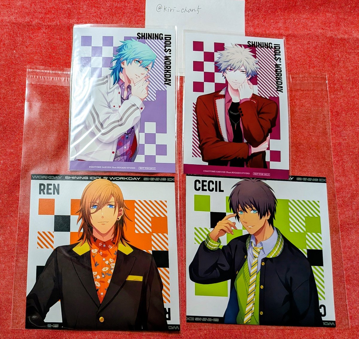kiri_chan5's tweet photo. 【交換】うたプリ ドラマCD SHINING IDOLS' WORKDAY 特典

・ブロマイド
譲）蘭丸 藍

・アナザージャケット
譲）レン セシル

求）同種　音也 トキヤ　各1 

※郵送にて交換希望です
※10/5 or 8 発送予定 https://t.co/XYCtWYVE3e