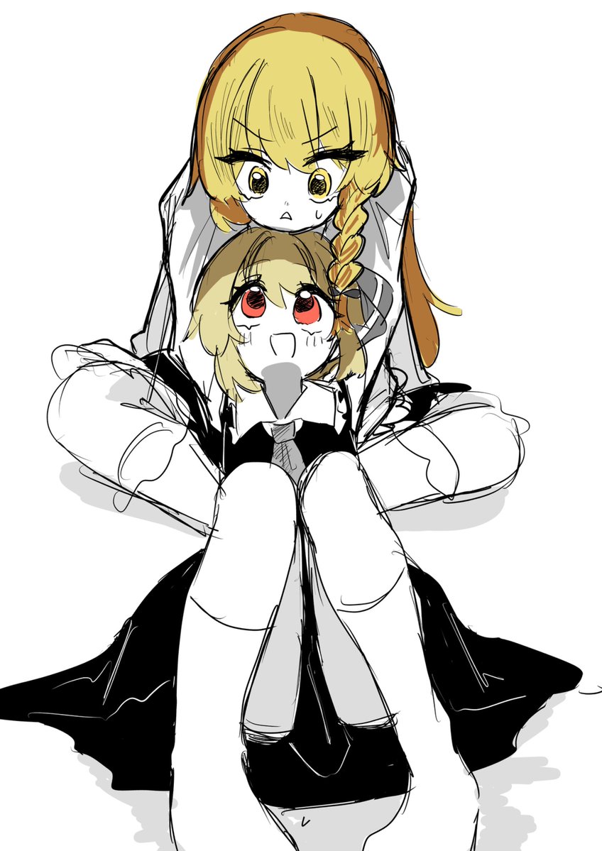 kagume3564's tweet photo. 魔理沙とルーミア https://t.co/l331kyWDkZ