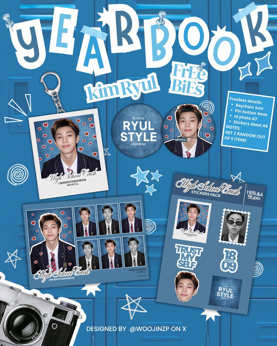 woojinzp's tweet photo. Ryul's Birthday Freebies by @woojinzp 

how to claim:
• rt &amp; like this post (will be checked)
• dont forget to write ur @ on notes!
• 1 person = get 2 random out of 5 items
• co 10.10 by 🍊 (20.00 WIB)
• price will be set Rp. 6.918 (no rf)
• super limited qty
• link co TBA https://t.co/ulgJRAvnFl