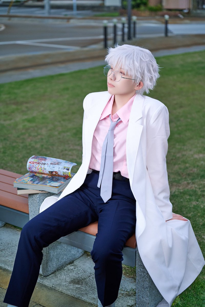 Nashina420446's tweet photo. ⚠︎コスプレ／cosplay 
銀⑧先生

______***

　　黄昏中か、サボりか、

　　　　　***_____

#メガネの日　らしいので！便乗💃🏻 https://t.co/2dusR0vVtY