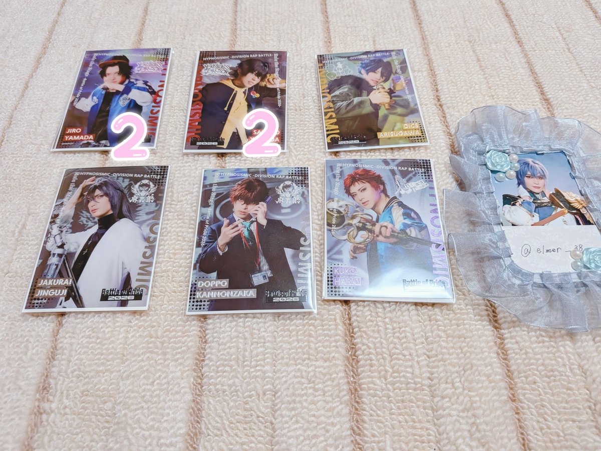 elmer_38's tweet photo. 【交換】ヒプステ  BoP ランダムクリアカード クリカA
求▹▸乱数>異種乱数
譲▹▸二郎,三郎,帝統,寂雷,独歩,空却 

🌸明日BOP現地にて交換頂ける方

🌸ジャムツのトレカ（2・3枚目）のお譲り先も探しております。
求▹▸乱数（異種交換可,差額精算いたします）

お気軽にお声掛け頂けると幸いです🙇🏻 https://t.co/ROoGGfLNS4