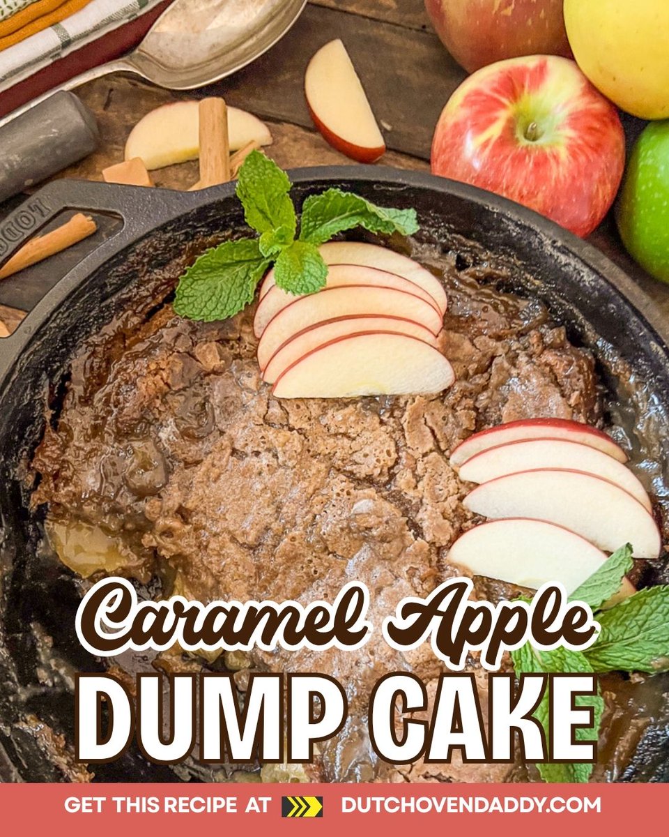 dutchovendaddy's tweet photo. 🍎🍯 Caramel Apple Dump Cake is gooey, buttery, and loaded with soft apples for the easiest fall dessert you'll make all month.
Do you dump cake, or do you do things the hard way?

#CaramelAppleDumpCake #FallBaking #AppleSeason #HomeCooking #CastIronCooking #EasyDesserts https://t.co/WvEvL7YTfm