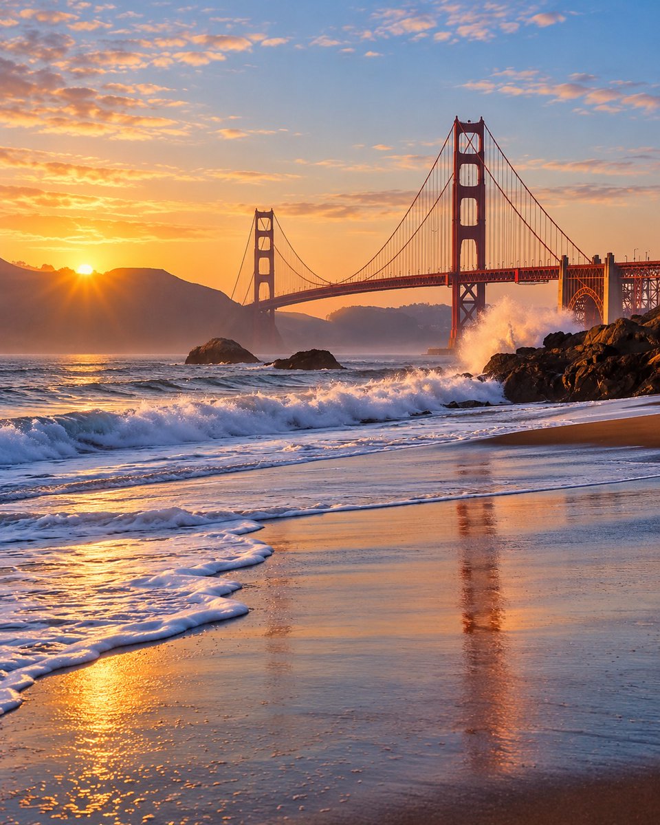 mehmet7634's tweet photo. Golden mornings hit different by the Golden Gate. 🌅
#SanFrancisco #GoldenGateBridge #CaliforniaDreaming #USAtravel #TravelPhotography #SunriseVibes #WestCoast #ExploreUSA #TravelInspiration #Wanderlust #TripOn #TripOnUS #Tripononline https://t.co/yNVUZprZL5