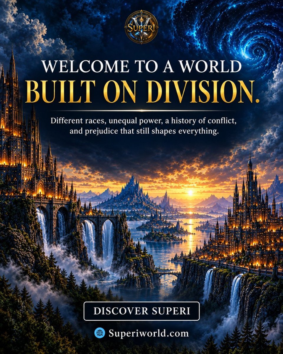 ClintSciFi's tweet photo. Different races. Unequal power. A history of conflict. ⚔️

Welcome to SUPERi—where the past still controls the future.

Would you accept this world… or challenge it?

#SUPERi #FantasyBooks #EpicFantasy  #BookTok #FantasyReaders #BookLovers #FantasyWorld #Readers https://t.co/CHhLdpQeAe