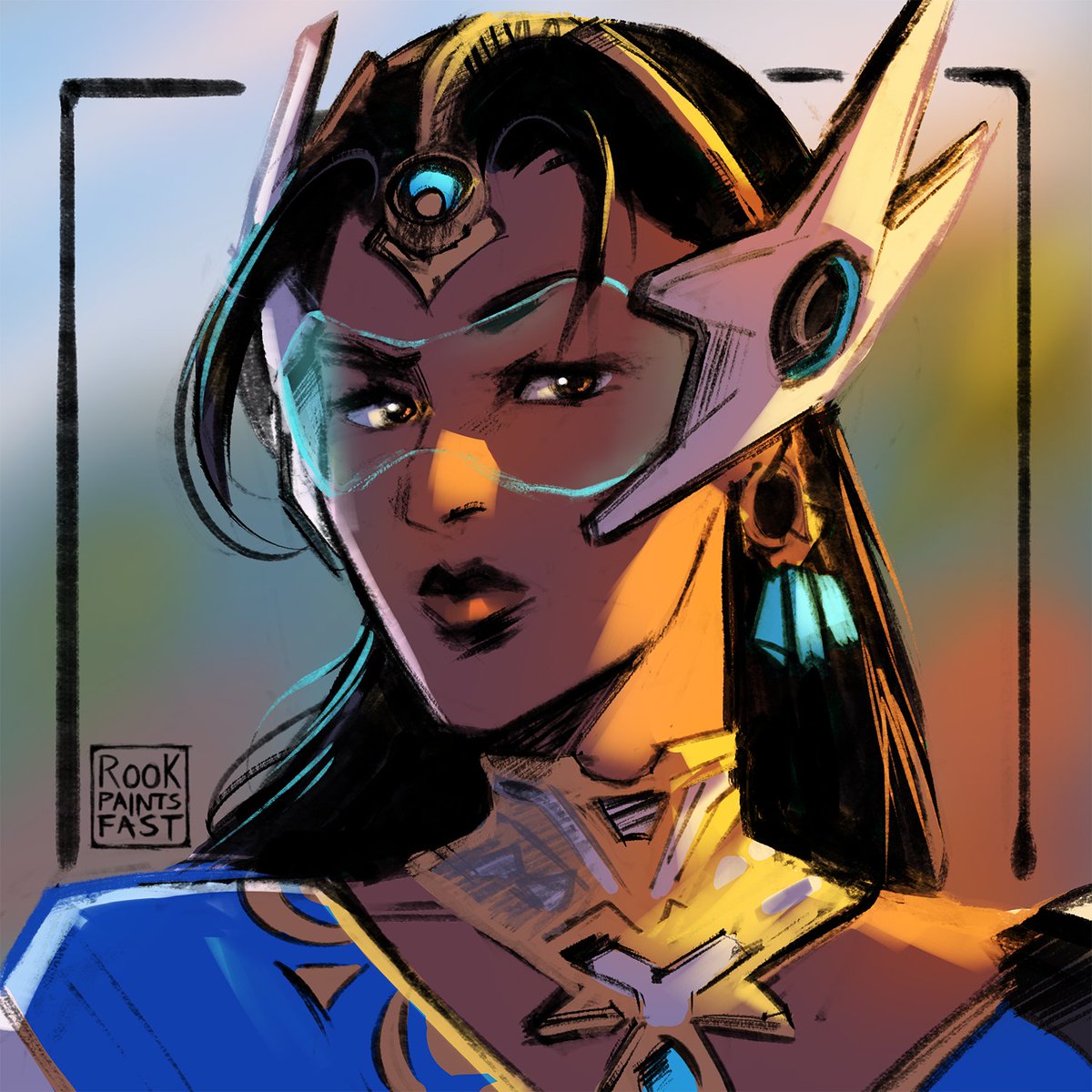 rookpaintsfast's tweet photo. More Overwatch portraits! With bonus colour #symmetra #overwatch #fanart #overwatchfanart https://t.co/cqezhfibAP