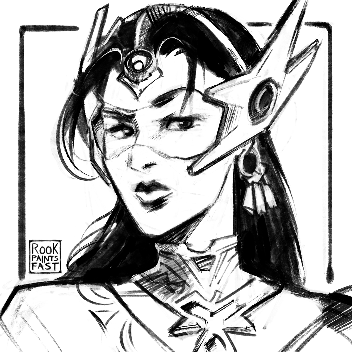 rookpaintsfast's tweet photo. More Overwatch portraits! With bonus colour #symmetra #overwatch #fanart #overwatchfanart https://t.co/cqezhfibAP
