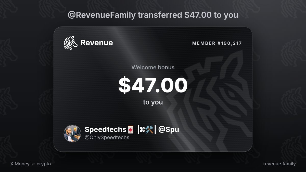 OnlySpeedtechs's tweet photo. @RevenueFamily sent me $47.00 https://t.co/924ubk902Y