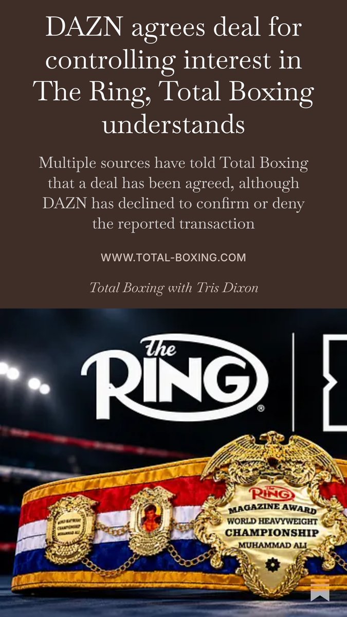 DAZN Buys Ring!